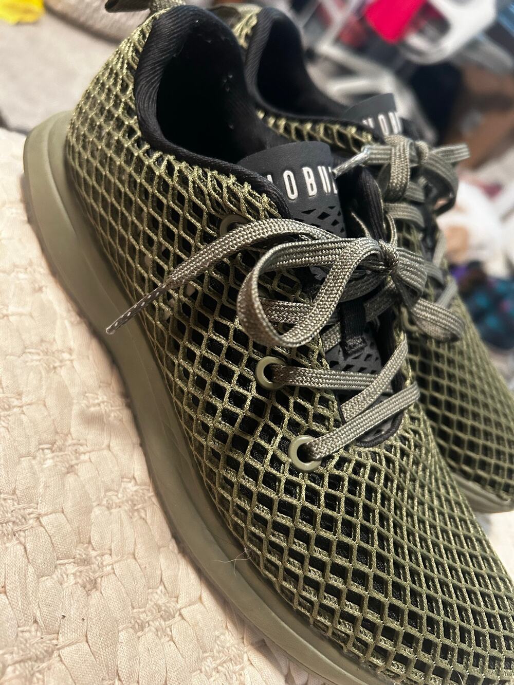 NOBULL Mesh Runner Women 7.5 Olive Green Running Training Sneakers Athletic